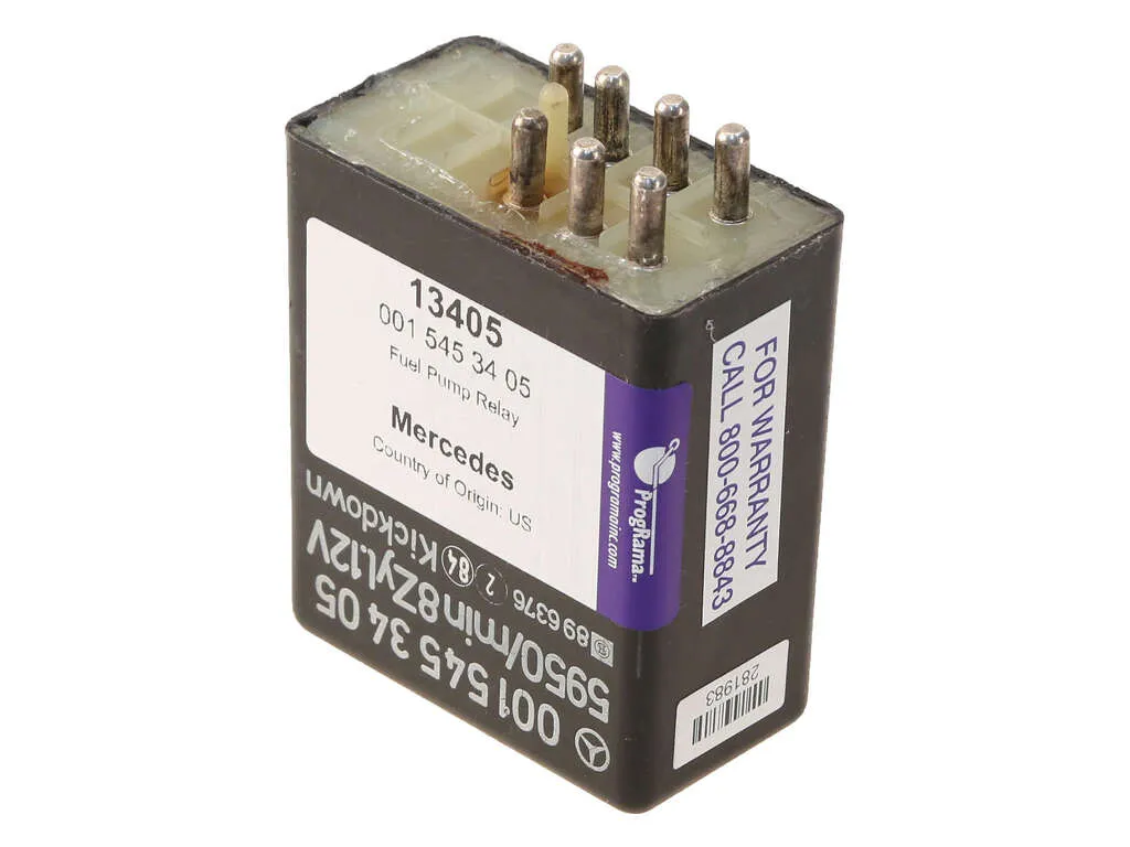 1985 Mercedes-Benz 380SL Fuel Pump Relay Programa