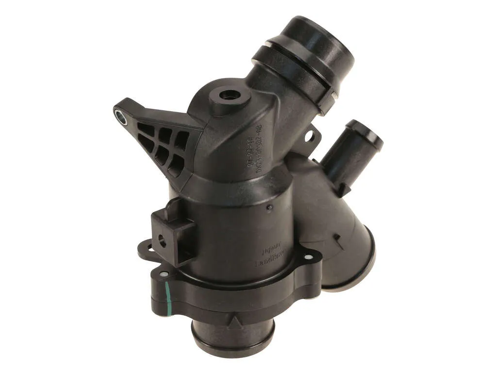 2016 Jaguar XJ Engine Coolant Thermostat / Water Outlet Assembly 6 Cyl 3.0L Genuine