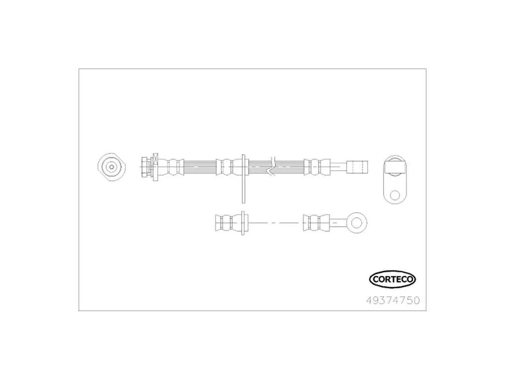 2012 Suzuki Grand Vitara Brake Hydraulic Hose  - Front Left Corteco